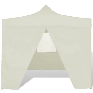 Berkfield Foldable Tent 3x3 m with 4 Walls Cream