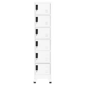 Berkfield Locker Cabinet White 38x40x180 cm Steel