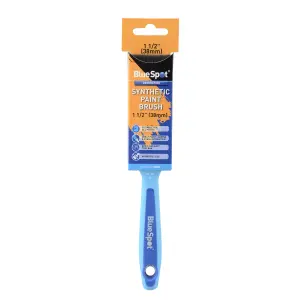 Blue Spot Tools - 1 1/2" (38mm) Synthetic Paint Brush with Soft Grip Handle