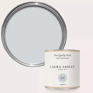 Laura Ashley Slate White Matt Emulsion Paint Sample