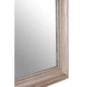 Interiors by Premier Gaia Silver Wood Wall Mirror