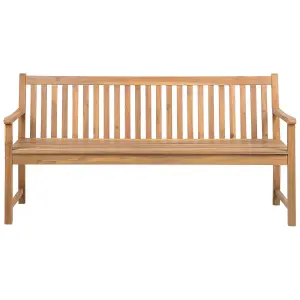 Garden Bench VIVARA Certified Acacia Wood Light Wood