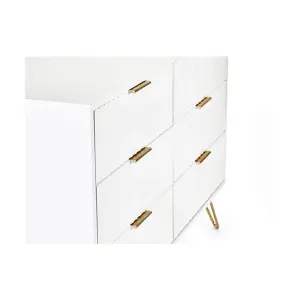 Matte White Chest of Drawers (6 Drawers)