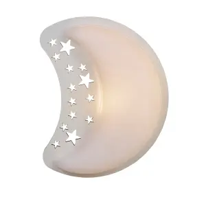 Litecraft White LED Moon Glow Kids Wall Light