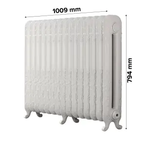 Arroll Daisy Cast iron White 15 Column Radiator, (W)1009mm x (H)794mm