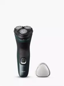 Philips Series 3000X X3052/00 Wet & Dry Electric Shaver With 27 Powercut Blades, 4D Flex Heads & Pop-Up Trimmer, Dark Green Forest