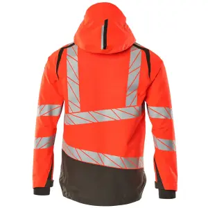 Mascot Accelerate Safe Lightweight Lined Outer Shell Jacket (Hi-Vis Red/Dark Anthracite)  (Small)