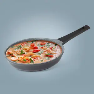 Royalford Frying Pan with Durable Marble Coating, 28CM Die-Cast Aluminium Skillet