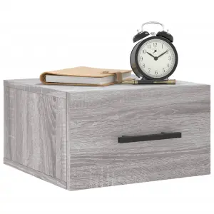 Berkfield Wall-mounted Bedside Cabinets 2 pcs Grey Sonoma 35x35x20 cm