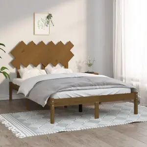 Berkfield Bed Frame Honey Brown 120x200 cm Solid Wood