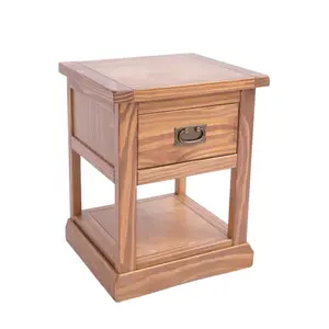 Tirolo 1 Drawer Bedside Table Brass Drop Handle