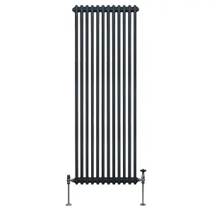 Traditional 2 Column Radiator - 1800 x 562 mm - Anthracite