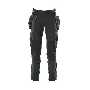 Mascot Advanced Trousers with Holster Pockets and Stretch - Dark Navy Blue   (36.5) (Leg Length - Long)