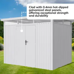 BillyOh Centro Pent Metal Shed - 8x5ft