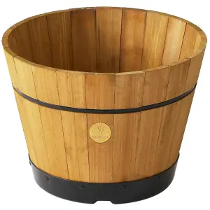 VegTrug Wooden Barrel Planter - Medium Build-a-Barrel Kit Natural