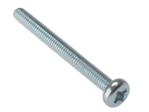 ForgeFix 25MSPH38 Machine Screw Pozi Compatible Pan Head ZP M3 x 8mm Bag 25 FORMSPH38M