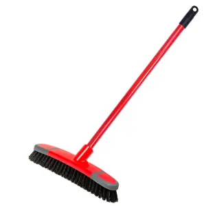 1x Long Handle Stiff  Sweeping Broom Ideal For Hard Floors