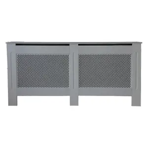 Matt Grey Diamond Radiator Cover - Extra Large