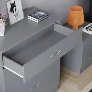 Vida Designs Riano Grey 5 Drawer Chest (H)900mm (W)750mm (D)360mm