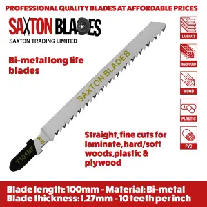 Saxton T101BF Laminate Hardwood Cutting Jigsaw Blades - Pack of 10