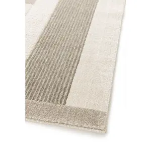 Melrose Turin Abstract Patterned Cream Brown Large Area Rug 120/170cm