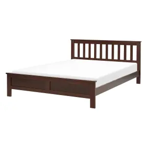 Wooden EU Double Size Bed Dark MAYENNE