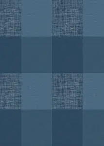 Muriva Blue Check Fabric effect Patterned Wallpaper