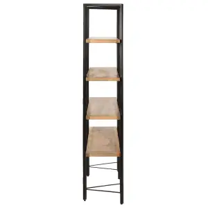 Berkfield 4-Tier Bookcase 160x35x160 cm Solid Mango Wood