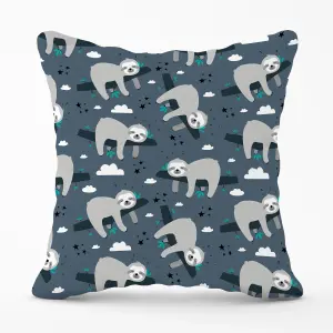 Sleeping Sloth Pattern Cushions 45cm x 45cm