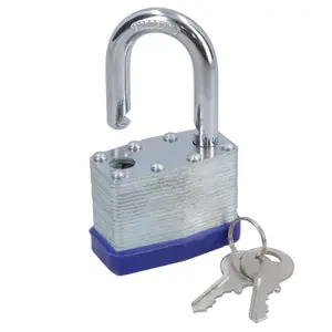 2pc 50mm Keyed Alike Padlock Laminated Steel Padlocks Shed Gate Lock