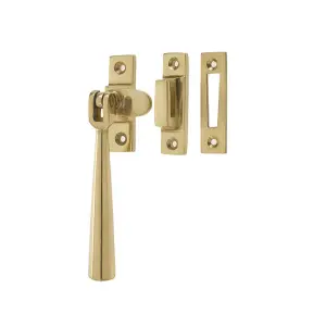 AFIT Polished Brass Contemporary Casement Window Fastener 115mm