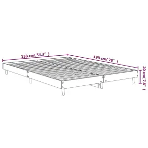 Berkfield Bed Frame White 135x190 cm Engineered Wood