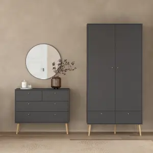 Cumbria Wardrobe with 2 Doors + 2 Drawers