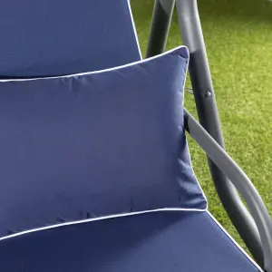 Alfresia Roma Swing Seat with Navy Blue Luxury Cushions