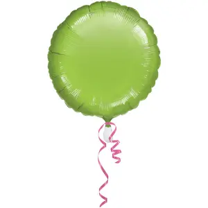 Amscan 18 Inch Plain Circular Foil Balloon Lime Green (One Size)