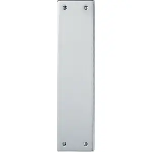 Plain Victorian Door Finger Plate 298 x 73mm Polished Chrome Push Plate