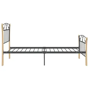 Berkfield Bed Frame Black Metal 100x200 cm