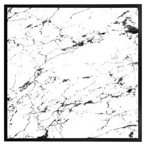 Thin black marble (Picutre Frame) / 16x16" / Black