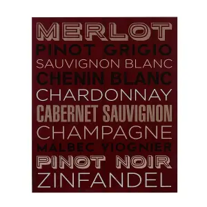 Maison by Premier Wine List Wall Plaque