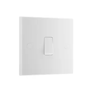 BG White 20A 1 way 1 gang Light Switch, Pack of 5