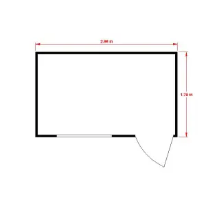 Shire Security Cabin 10x6 ft Apex Wooden Shed - Assembly service included