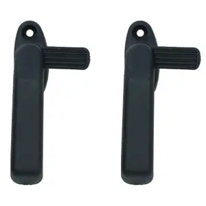 2pk Left Hand Window Handle Lever Catch Black Polypropylene Locker Latch