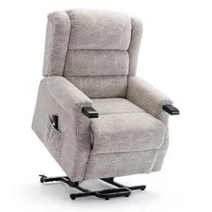 Ashfield Electric Fabric Single Motor Riser Rise Recliner Lift Mobility Tilt Chair Cream