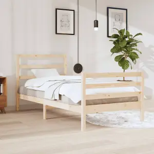 Berkfield Bed Frame Solid Wood Pine 90x200 cm