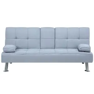 Beliani Modern Sofa Bed ROXEN Light Grey