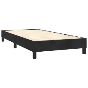 Berkfield Box Spring Bed Frame Black 90x190 cm 3FT Single Velvet