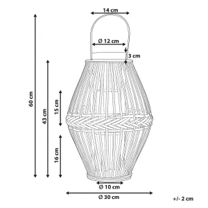 Beliani Rustic Lantern PANAT Wood Dark Wood