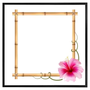 Bamboo border (Picutre Frame) / 16x16" / White