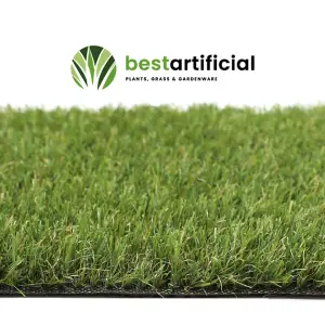 Best Artificial 20mm Grass 2mx5m (6.5ft x 16.4ft) - 10m² Child & Pet Friendly Easy Install Turf Roll UV Stable Artificial Lawn