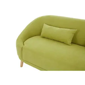 Interiors By Premier Comfortable Green Linen Sofa, Contemporary Seater Sofa For Livingroom, Stylish Mid Century Sofa For Bedroom